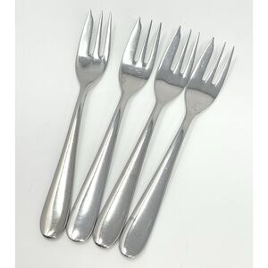 ALESSI NUOVO MILANO Pastry Cake Dessert Forks Stainless Steel 6.5” Set Of 4